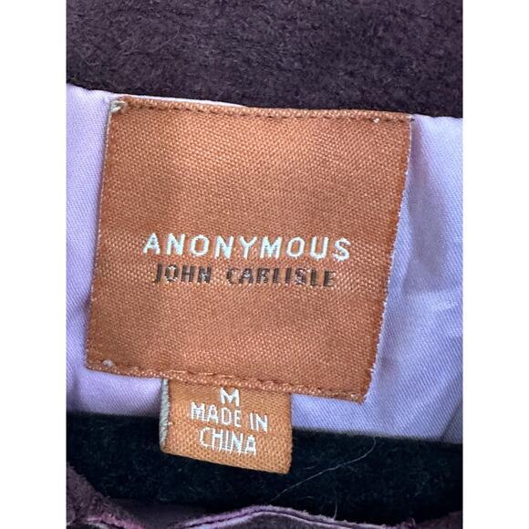 VTG Anonymous John Carlisle Coat Womens Medium Suede Button Up Jacket Y2K - Picture 6 of 8